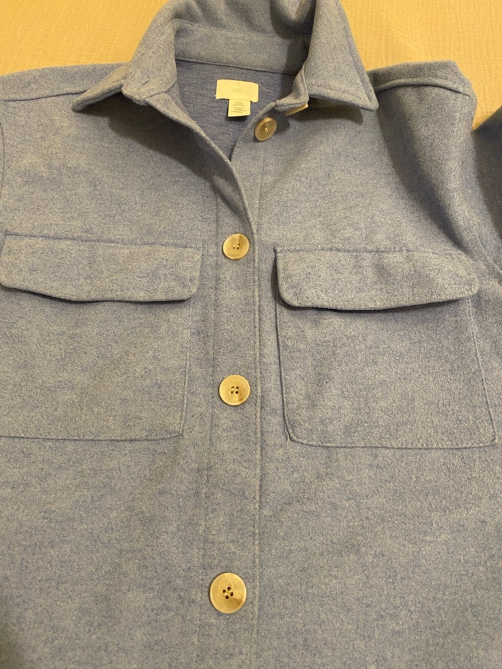 H&M  Blue Utility Shacket with Front Pockets. Size XS - Picture 7 of 8